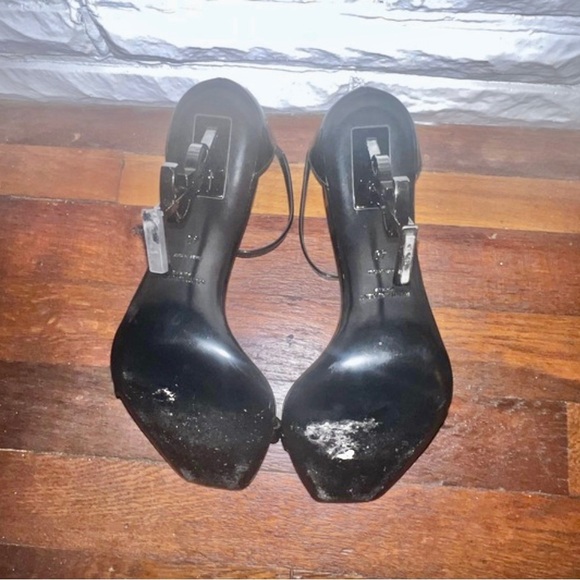 SAINT LAURENT OPYUM SANDALS IN PATENT LEATHER WITH BLACK HEEL - Picture 4 of 5